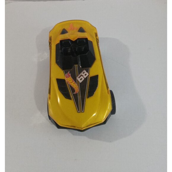 Hot Wheels Yellow Electronic Car 68 Black Silver Wheel - Light Up Sounds & Motor - Picture 3 of 16